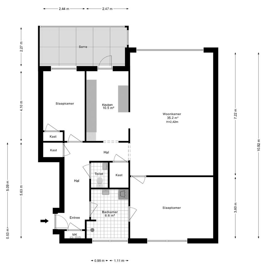 Appartement te huur: Sprokkelenburg 19 4207 BA Gorinchem - Photo 1