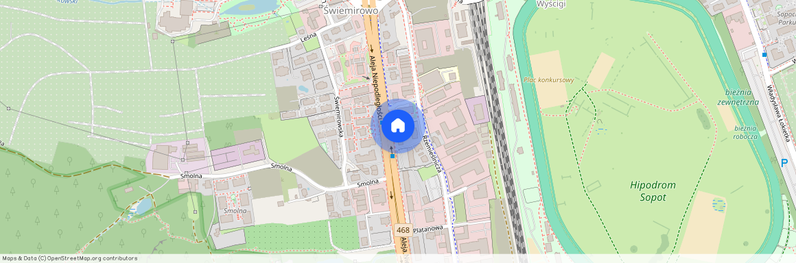 Aleja Niepodległości, Świemirowo, Sopot, pomorskie