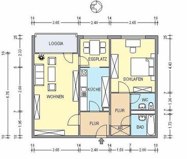 Geräumige 2-Zimmerwohnung mit Ausblick ins Grüne sucht Nachmieter z... - Foto 1