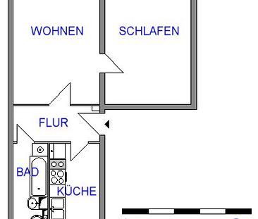 2-Raum-Erdgeschosswohnung mit Tageslichtbad - Photo 1