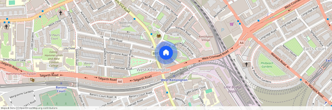 West Kensington Court Edith Villas LONDON W14 9AD