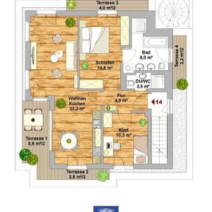 Dachtraum mit 4 Terrassen in Traumlage! Exklusive Ausstattung, FuÃbodenheizung! - Foto 3