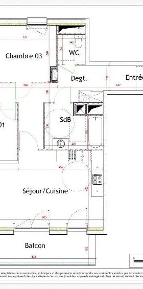 Appartement à louer 4 pièces 79.56m² - Photo 2