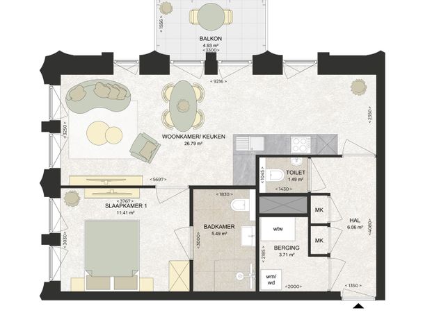 Appartement te huur: Kennedylaan 316 2035 TR Haarlem - Photo 1