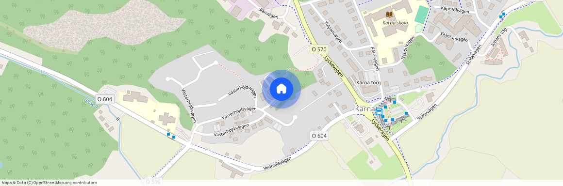 Västerhöjdsvägen, Kärna