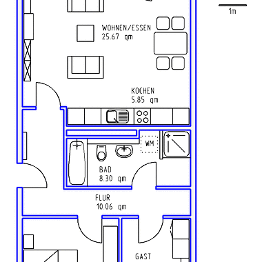 3 Zimmer, Küche, Bad, 2 Loggien, Aufzug, Tiefgarage, 11. Ebene - Photo 2