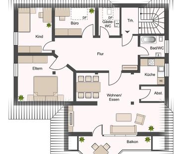 Helle 3,5-Zi.-Dachgeschoss-Wohnung mit Garagenstellplatz in Neumark... - Photo 2