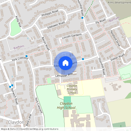 Edinburgh Gardens, Claydon, Ipswich, Suffolk, IP6