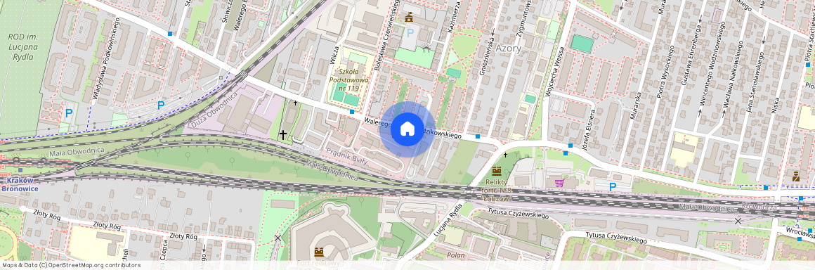 ul. Eliasza Radzikowskiego, Azory, Prądnik Biały, Kraków, małopolskie