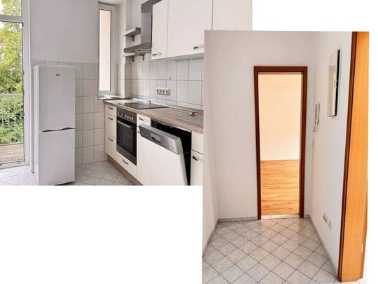 moderne 2 Raumwohnung in der 1 Etage mit EBK und Balkon und Gäste WC - Photo 1