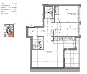 6 NOUVEAUX logements de 4 pièces entre 58 m2 et 71 m2, au 7ème et 8... - Photo 6