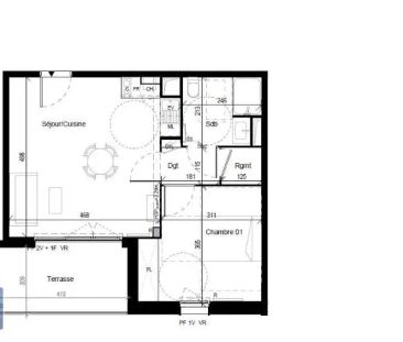 Appartement à louer 2 pièces 45.01m² - Photo 3