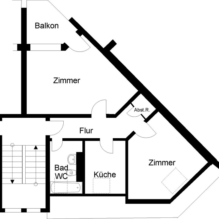 + 2-Raum-Wohnung mit Balkon + - Foto 2