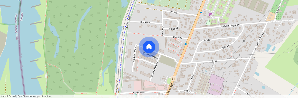 Osiedle Komes, Słubice, Słubice, słubicki, lubuskie