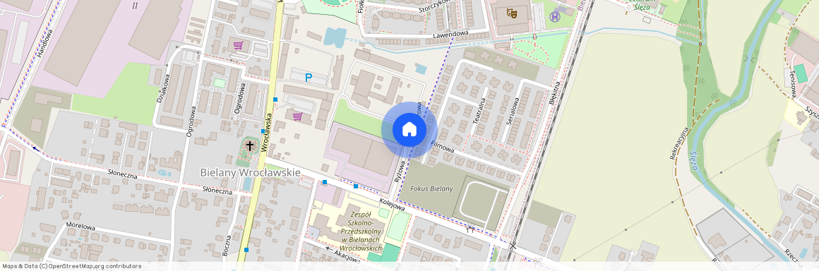 ul. Ryżowa, Bielany Wrocławskie, Kobierzyce, wrocławski, dolnośląskie