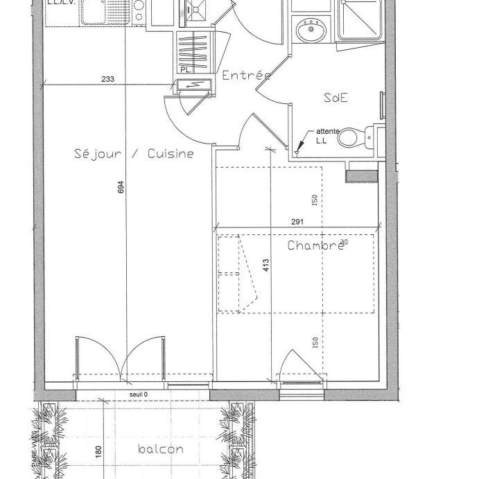 Location Appartement 2 pièces 39m² ST HERBLAIN 44800 - Photo 1