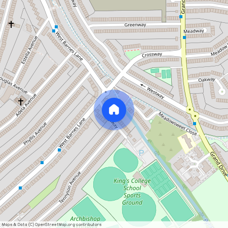 Kingsway, Motspur, KT3