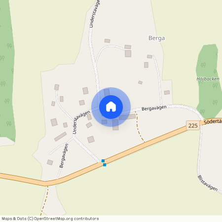 Bergavägen, Sorunda