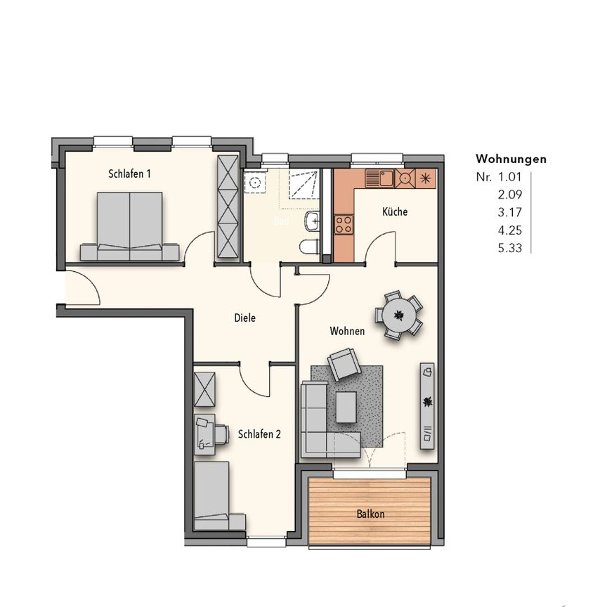 Wohn(t)raum in Stadtnähe! Ihre neue Wohnung im Erstbezug wartet auf Sie - Photo 1