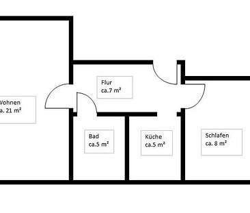 2 Raum-Wohnung mit Aufzug - Photo 1