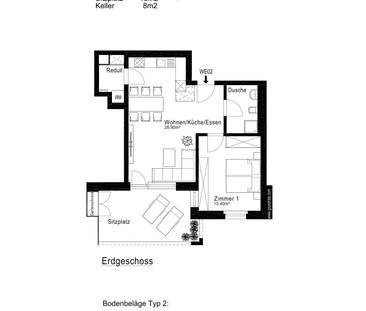2.5 Zimmer, 54 m², 3. Stock - Foto 3