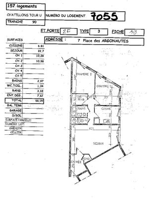 Location appartement T3 66.09m² à Reims (51100) Loyer CC * : 557.47 € Réf : ER.07055 - Photo 1