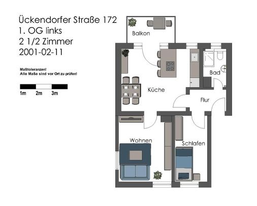 2,5-Zimmer mit Einbauküche - Foto 1