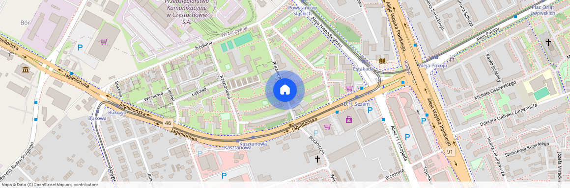 ul. Botaniczna, Wrzosowiak, Częstochowa, śląskie