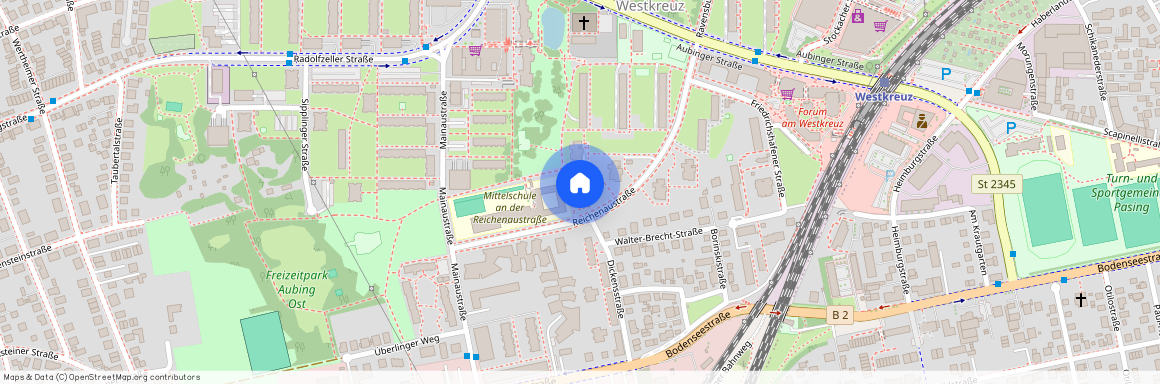 Reichenaustraße, 81243 München Westkreuz ca. 10, 5 km west of Munich-center