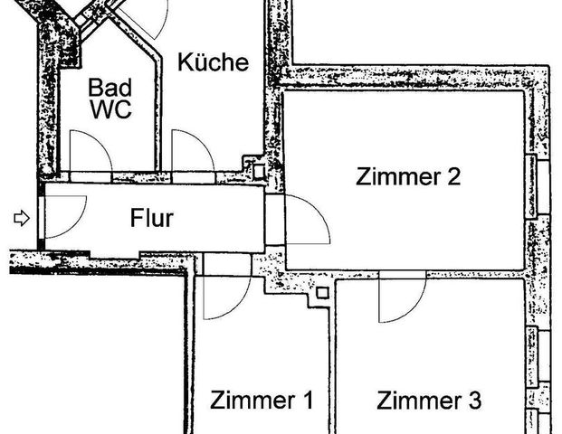 3Zimmerwohnung in Johannis - Photo 1