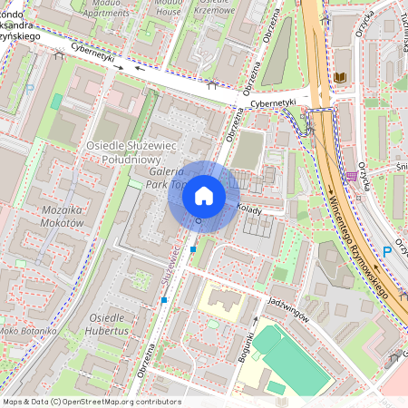 Warszawa, Mokotów, Służew, Obrzeżna