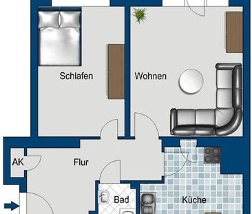 sanierte 2 Zimmer Wohnung - Foto 1