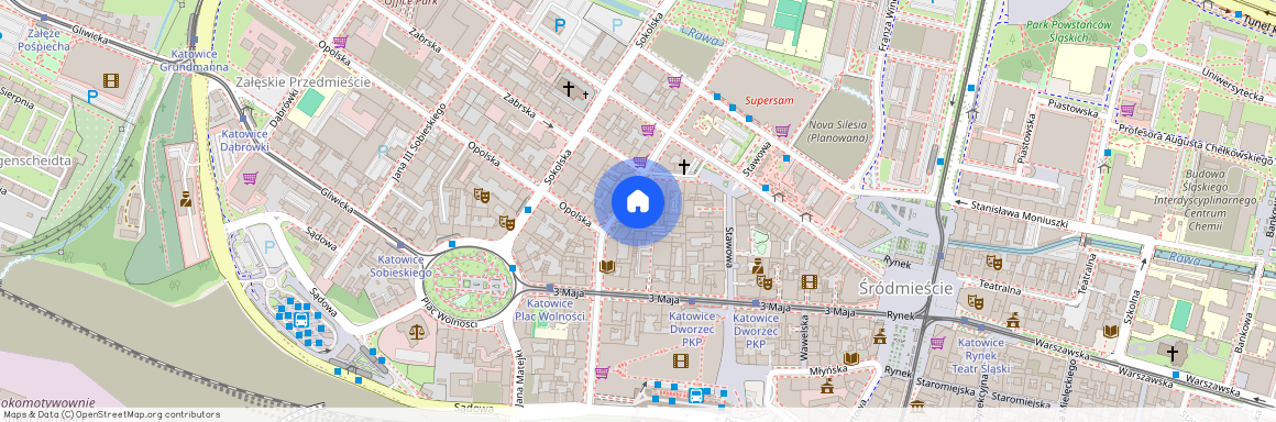 ul. Juliusza Słowackiego, Śródmieście, Katowice, śląskie