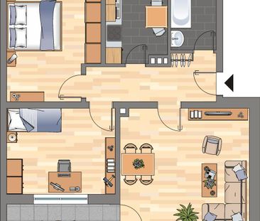 3-Zimmer-Wohnung mit Balkon in Wilhelmshaven-City mieten - Photo 2