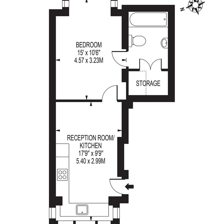 1 bedroom apartment - Photo 1