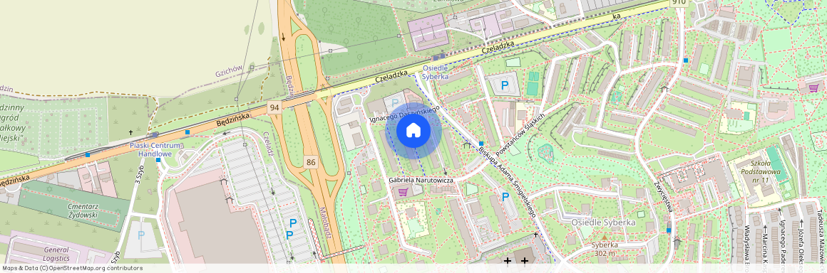 ul. Narutowicza, Będzin, będziński, śląskie