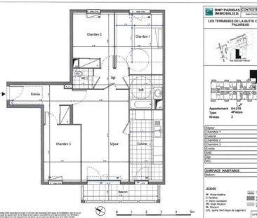 location Appartement T4 DE 80.57m² À PALAISEAU - Photo 6