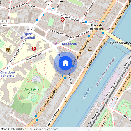 Rue Wilhem entre rue Mirabeau et Quai Louis Bleriot 75016 Paris (16e arrondissement)