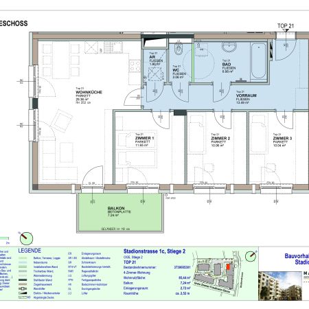 4-Zimmer-Wohnung mit Balkon, Top 21 - Photo 3