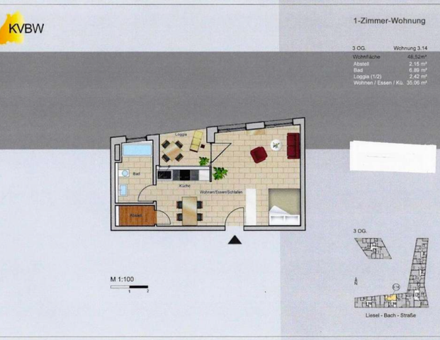 1,5-Zimmer-Wohnung in Böblingen ab 01.01.2026 zu vermieten - Foto 1