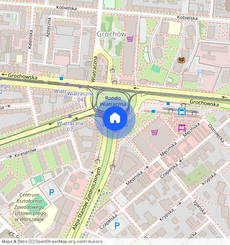 Warszawa, Praga-Południe, Grochów, rondo, Wiatraczna