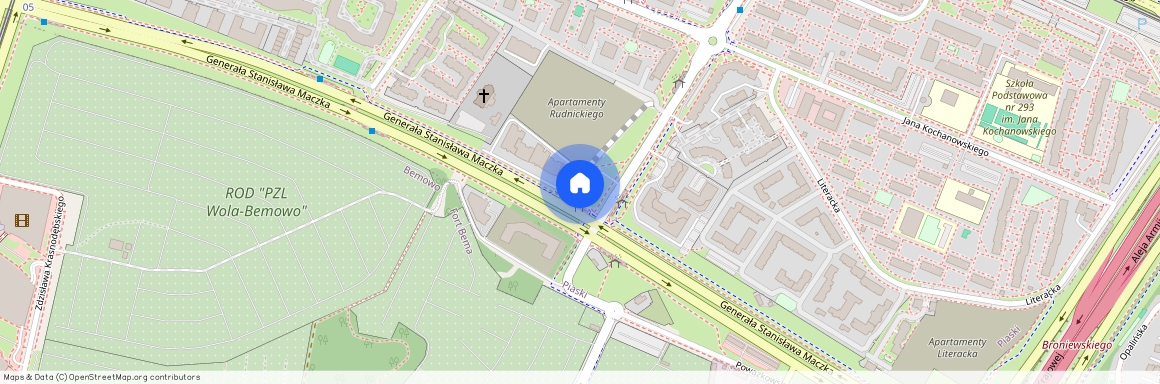 ul. Lucjana Rudnickiego, Piaski, Bielany, Warszawa, mazowieckie