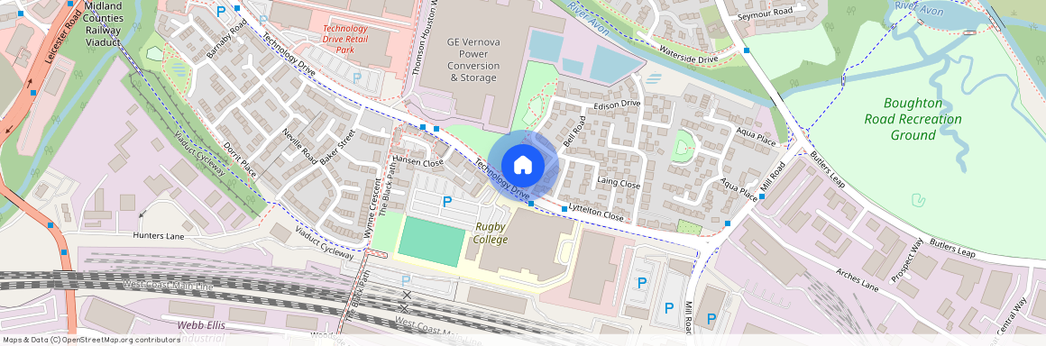 Tainter Close, Rugby