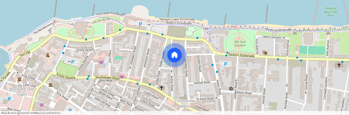 Dalby Square, Cliftonville, Margate, Kent, CT9