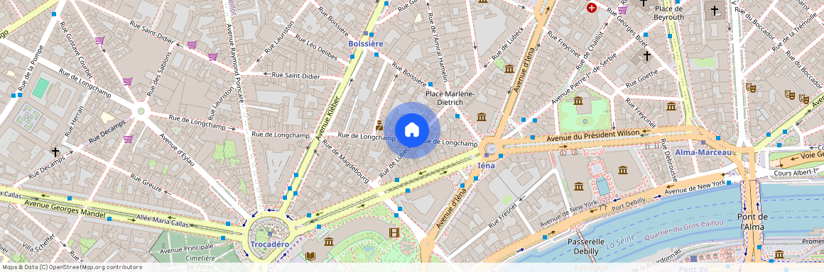 Appartement à louer rue de Longchamp, Paris 16ème