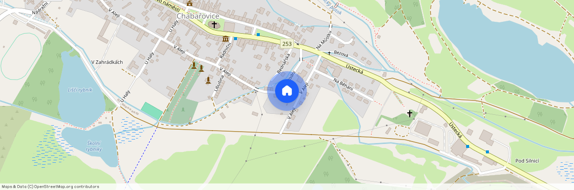 V Aleji 455, Chabařovice