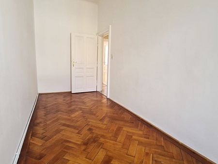 ROCHUSMARKT-NÄHE, sonnige 93 m2 Altbau, 3 Zimmer, WG-geeignet, Küche, Wannenbad, Parketten, Geusaugasse - Photo 5