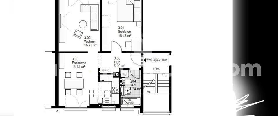 TAUSCHWOHNUNG Helle 2,5-Zimmer-Wohnung mit Balkon - Photo 1
