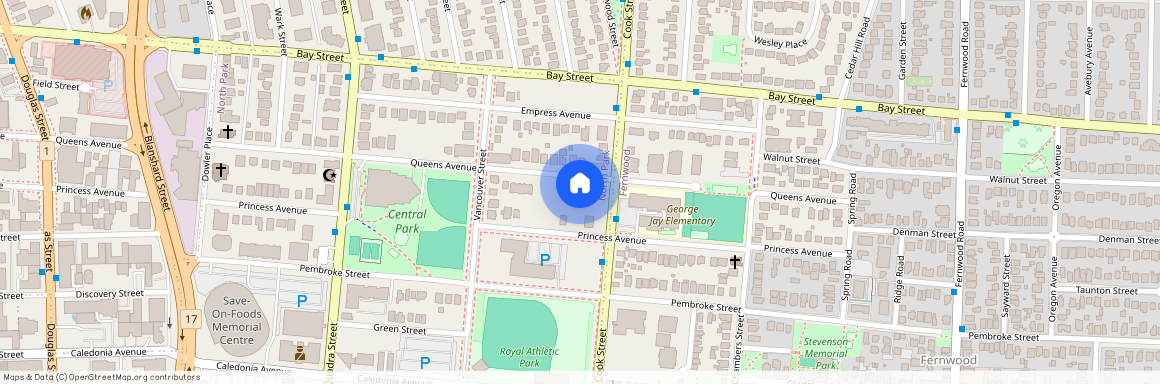 google map, Victoria, Victoria, Capital, V8T 1M7