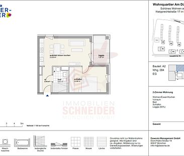 IMMOBILIEN SCHNEIDER - Neubau Erstbezug - wunderschöne 2 Zimmer EG Wohnung mit EBK und Balkon - Foto 3